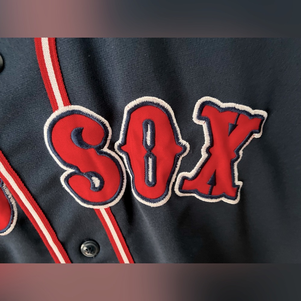 Boston Red Sox Vintage MLB True Fan Jersey SZ L (42/44) - Picture 3 of 7